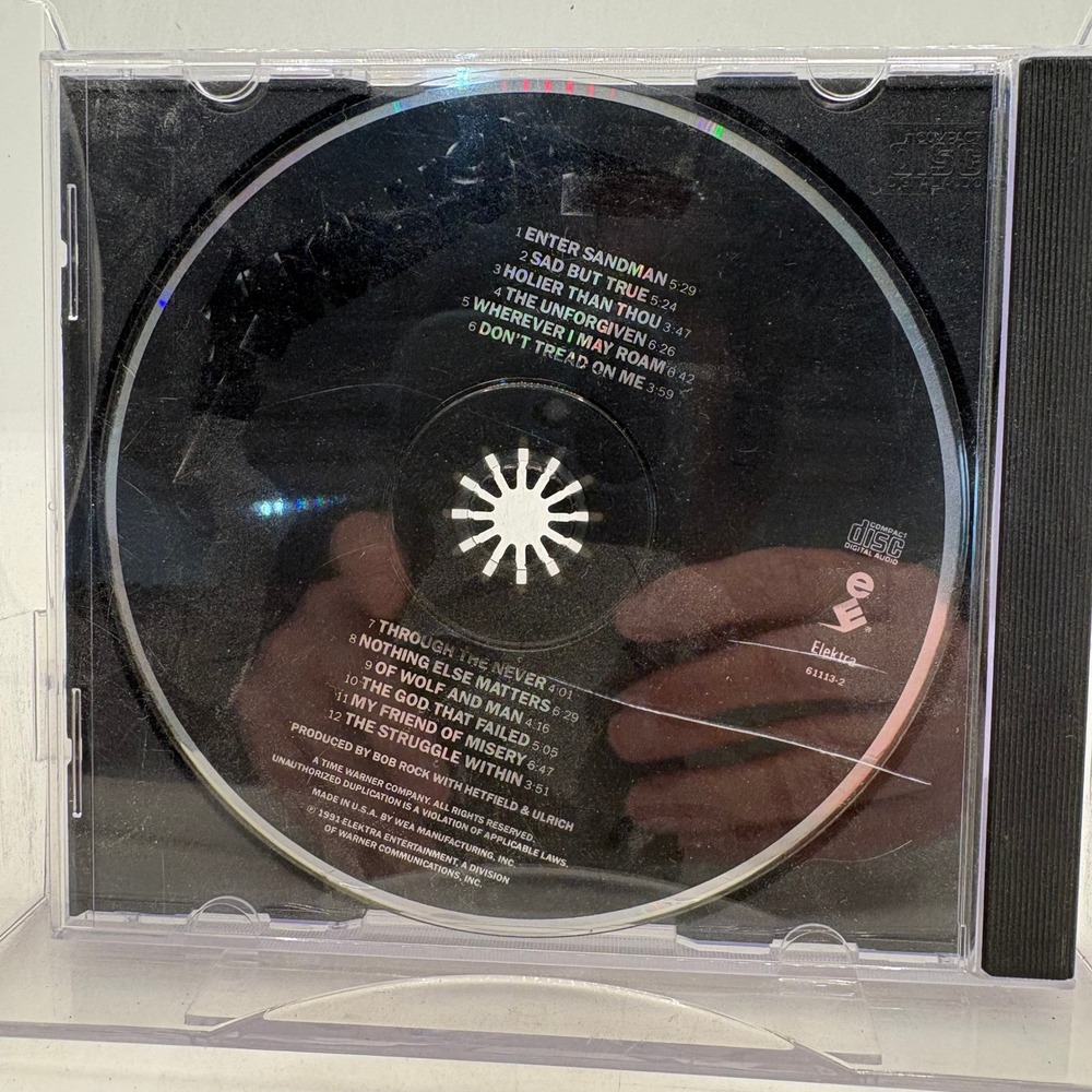 Metallica Self Titled‎ Black Album CD 1991 Elektra  Enter Sandman Thrash Metal